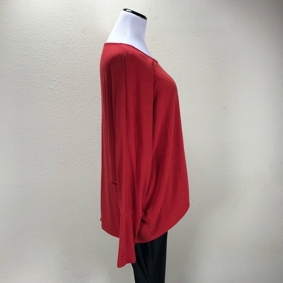Nurture Red Long Sleeve Loose Fitting Tunic - Picture 6 of 7
